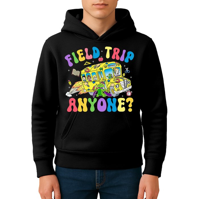 Field Trip Anyone Field Day Let The Games Begin School Bus Kids Hoodie