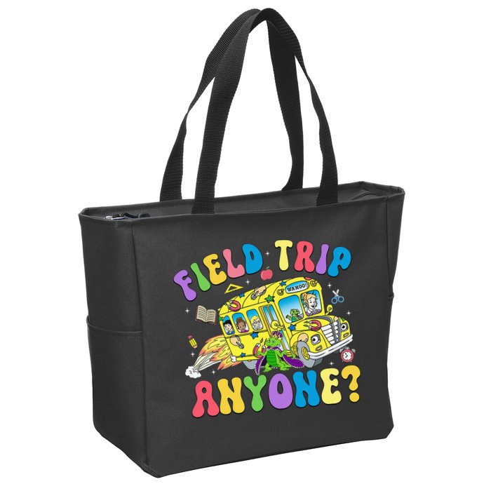 Field Trip Anyone Field Day Let The Games Begin School Bus Zip Tote Bag