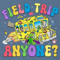 Field Trip Anyone Field Day Let The Games Begin School Bus Garment-Dyed Sweatshirt