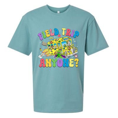 Field Trip Anyone Field Day Let The Games Begin School Bus Sueded Cloud Jersey T-Shirt