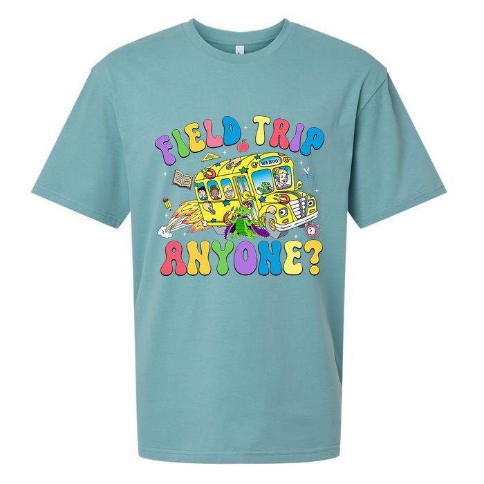 Field Trip Anyone Field Day Let The Games Begin School Bus Sueded Cloud Jersey T-Shirt