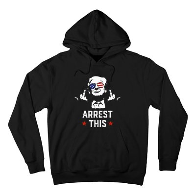 Funny Trump Arrest This Donald Trump Middle Finger President Hoodie