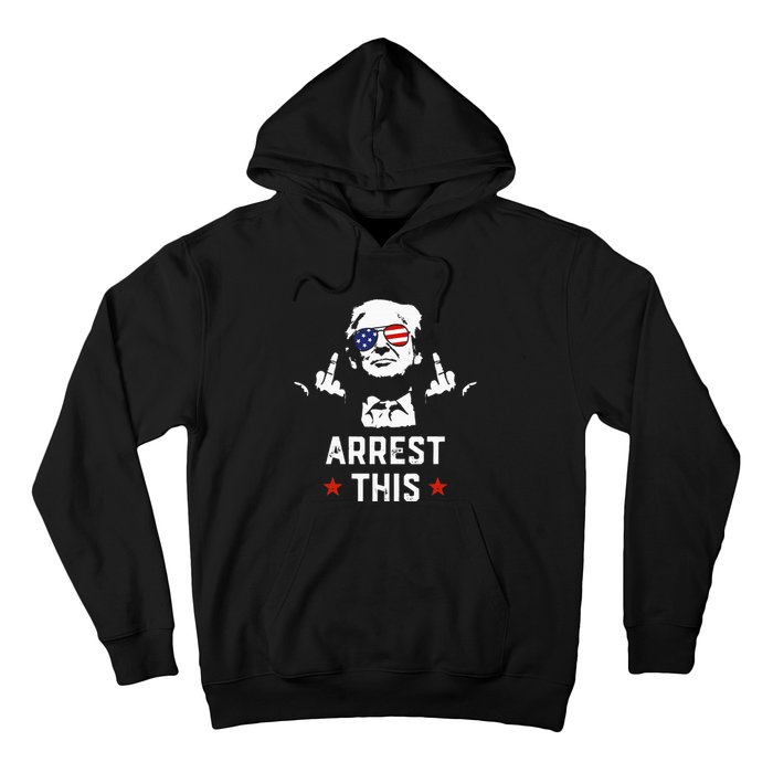 Funny Trump Arrest This Donald Trump Middle Finger President Hoodie