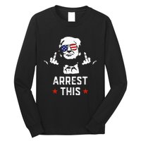 Funny Trump Arrest This Donald Trump Middle Finger President Long Sleeve Shirt