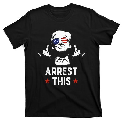 Funny Trump Arrest This Donald Trump Middle Finger President T-Shirt