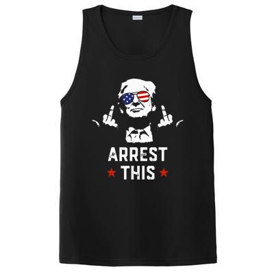 Funny Trump Arrest This Donald Trump Middle Finger President PosiCharge Competitor Tank