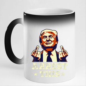 Funny Trump Arrest This Trump Arrest This Funny Trump 11oz Black Color Changing Mug