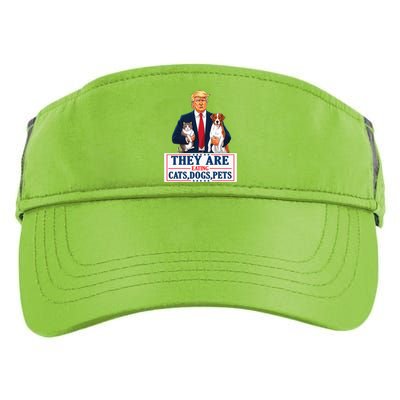 Funny They Are Eating The Dogs The Cats The Pets Trump Adult Drive Performance Visor