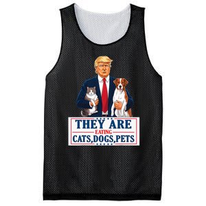 Funny They Are Eating The Dogs The Cats The Pets Trump Mesh Reversible Basketball Jersey Tank