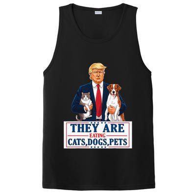 Funny They Are Eating The Dogs The Cats The Pets Trump PosiCharge Competitor Tank