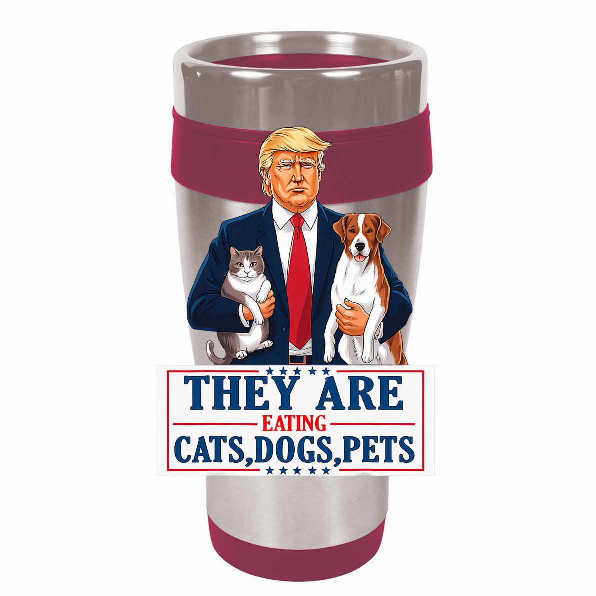 Funny They Are Eating The Dogs The Cats The Pets Trump Kids Tie-Dye T-Shirt