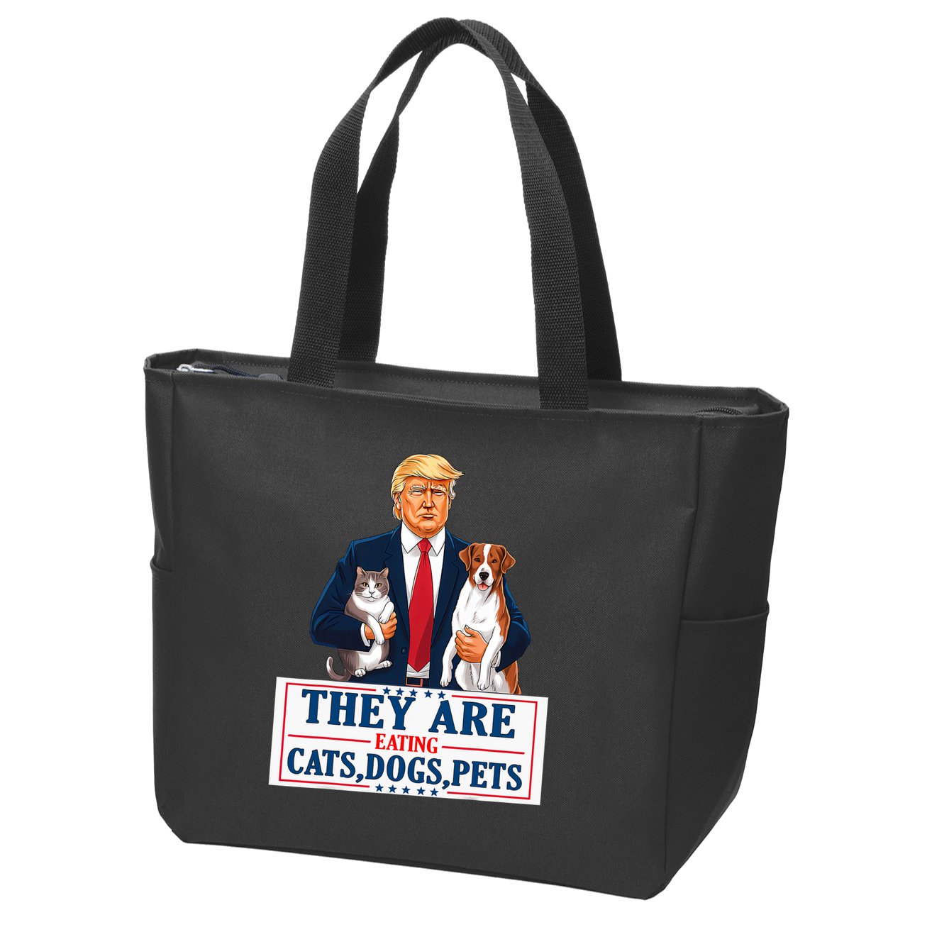 Funny They Are Eating The Dogs The Cats The Pets Trump Zip Tote Bag