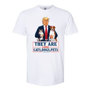 Funny They Are Eating The Dogs The Cats The Pets Trump Softstyle CVC T-Shirt