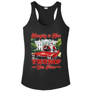 Funny Trump And Santa Naughty Or Nice Trump Won Twice Ladies PosiCharge Competitor Racerback Tank