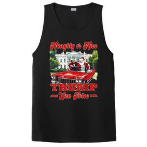 Funny Trump And Santa Naughty Or Nice Trump Won Twice PosiCharge Competitor Tank