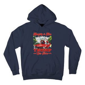 Funny Trump And Santa Naughty Or Nice Trump Won Twice Tall Hoodie