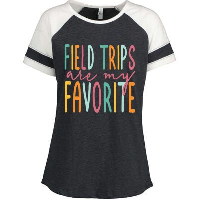 Field Trips Are My Favorite I Field Trips Children Teacher Enza Ladies Jersey Colorblock Tee