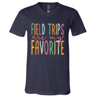 Field Trips Are My Favorite I Field Trips Children Teacher V-Neck T-Shirt