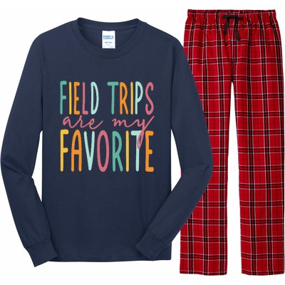 Field Trips Are My Favorite I Field Trips Children Teacher Long Sleeve Pajama Set