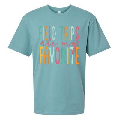 Field Trips Are My Favorite I Field Trips Children Teacher Sueded Cloud Jersey T-Shirt