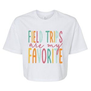 Field Trips Are My Favorite I Field Trips Children Teacher Bella+Canvas Jersey Crop Tee