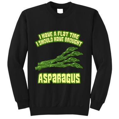 Flat Tire Asparagus Vegan Vegetarian Vegetables Funny Sweatshirt