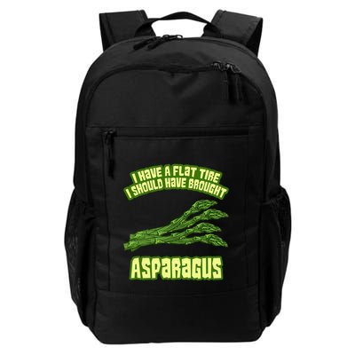 Flat Tire Asparagus Vegan Vegetarian Vegetables Funny Backpack