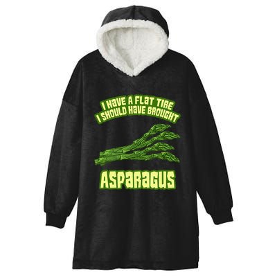 Flat Tire Asparagus Vegan Vegetarian Vegetables Funny Hooded Wearable Blanket