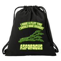 Flat Tire Asparagus Vegan Vegetarian Vegetables Funny Drawstring Bag