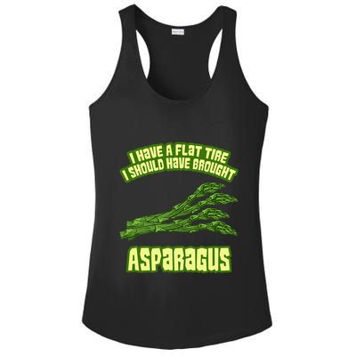 Flat Tire Asparagus Vegan Vegetarian Vegetables Funny Ladies PosiCharge Competitor Racerback Tank