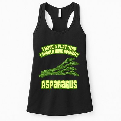 Flat Tire Asparagus Vegan Vegetarian Vegetables Funny Womens Tank Top