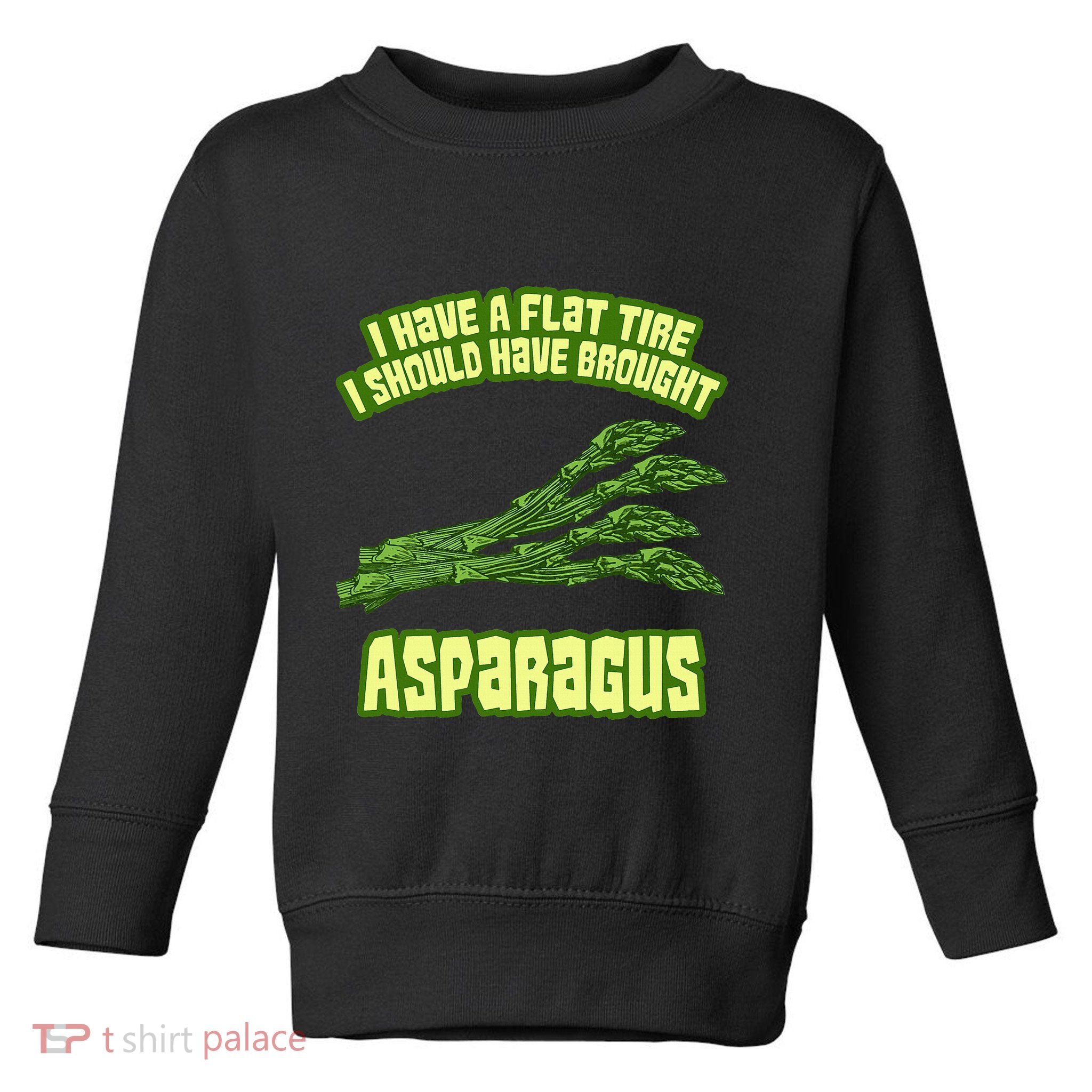 Flat Tire Asparagus Vegan Vegetarian Vegetables Funny Toddler Sweatshirt