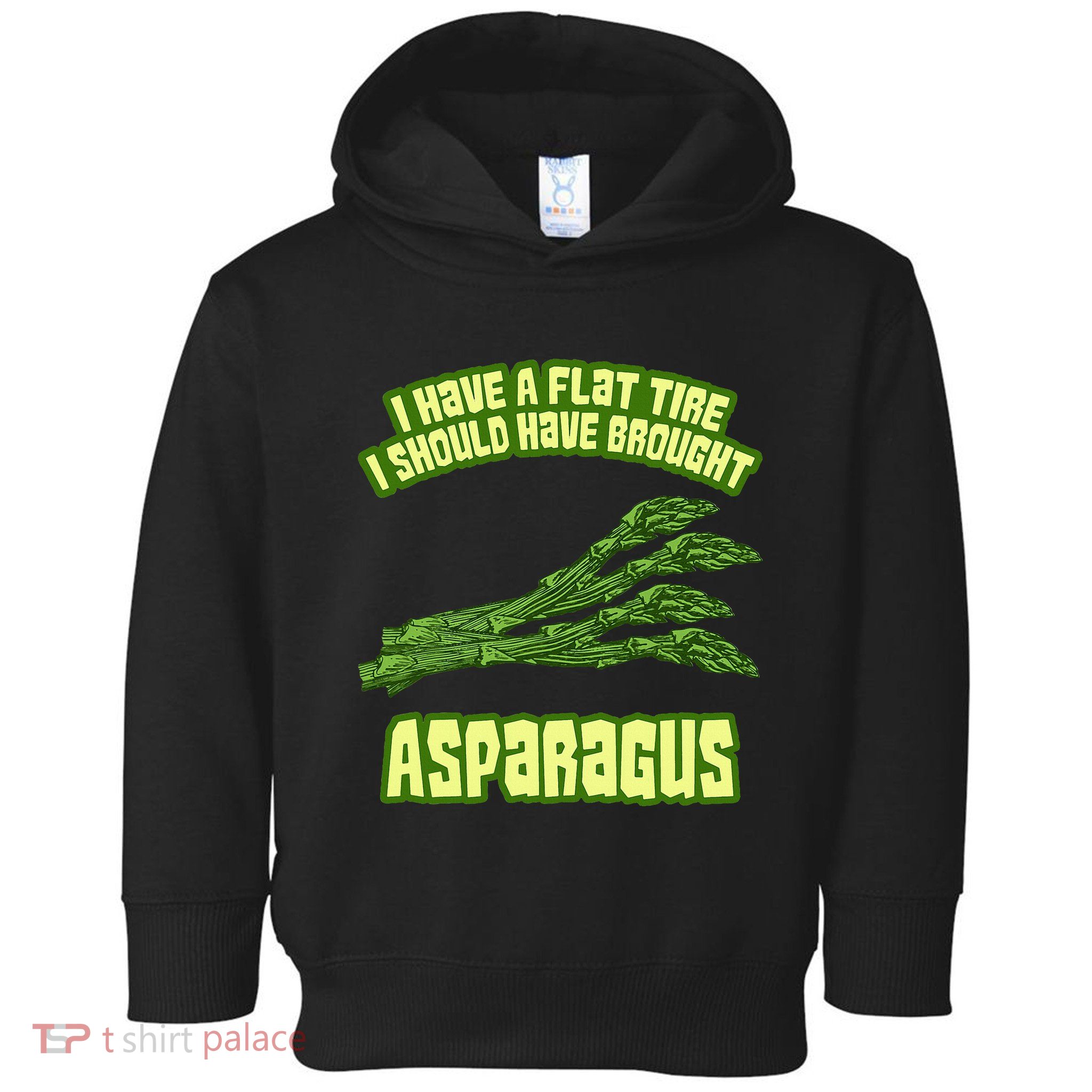 Flat Tire Asparagus Vegan Vegetarian Vegetables Funny Toddler Hoodie
