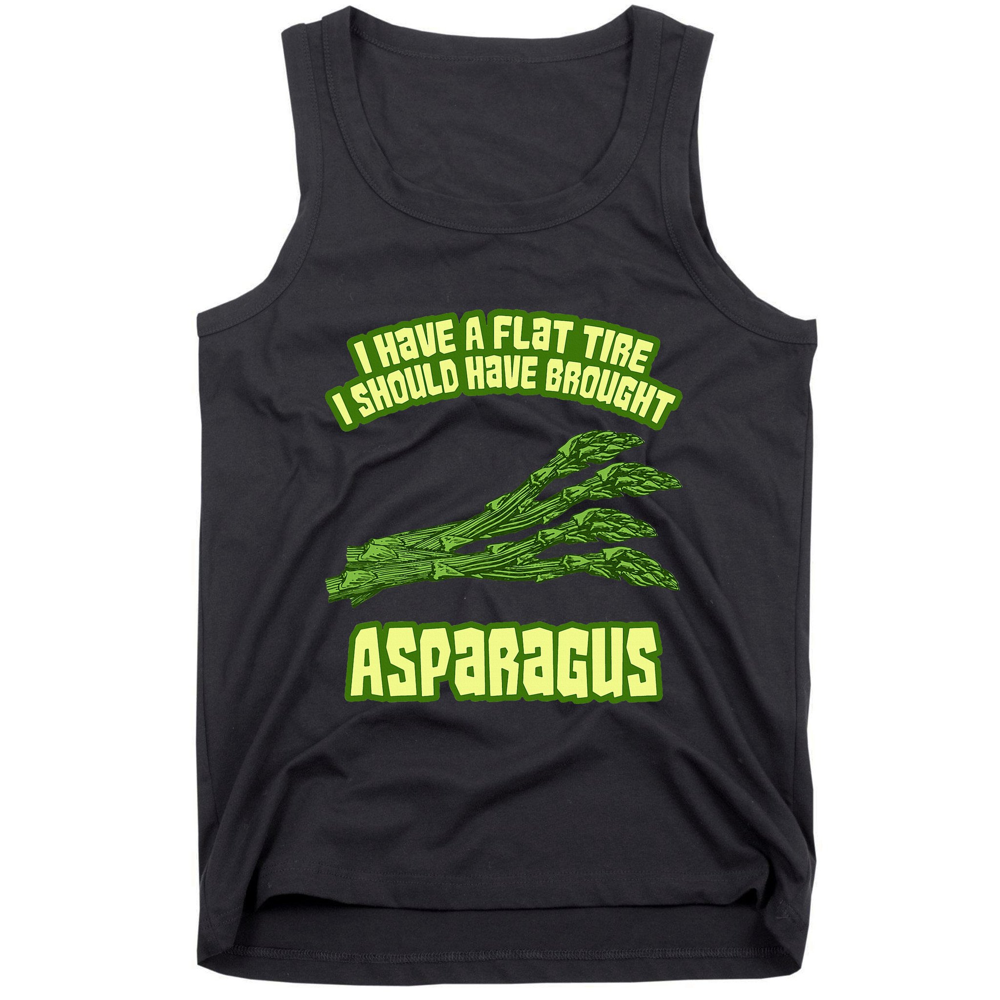 Flat Tire Asparagus Vegan Vegetarian Vegetables Funny Tank Top
