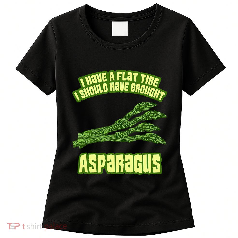 Flat Tire Asparagus Vegan Vegetarian Vegetables Funny Womens T-Shirt