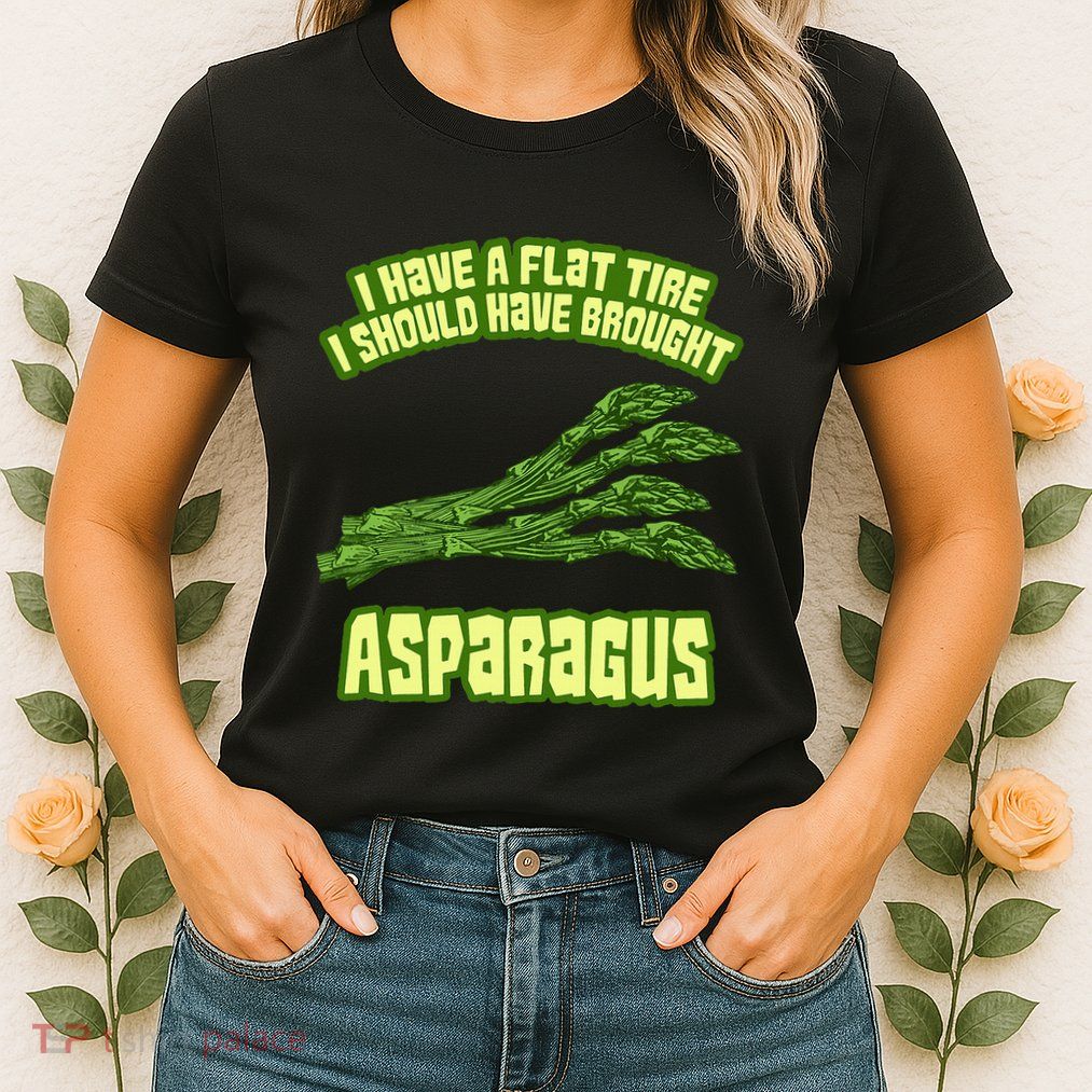 Flat Tire Asparagus Vegan Vegetarian Vegetables Funny Womens T-Shirt