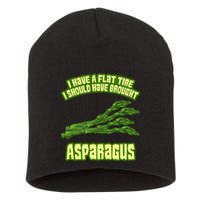 Flat Tire Asparagus Vegan Vegetarian Vegetables Funny Short Acrylic Beanie
