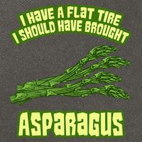 Flat Tire Asparagus Vegan Vegetarian Vegetables Funny Cotton Canvas Backpack
