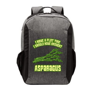 Flat Tire Asparagus Vegan Vegetarian Vegetables Funny Vector Backpack