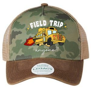 Field Trip Anyone Field Day Teacher Student School Funny Bus Legacy Tie Dye Trucker Hat