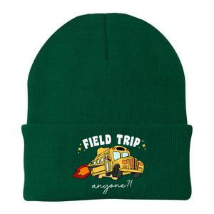 Field Trip Anyone Field Day Teacher Student School Funny Bus Knit Cap Winter Beanie