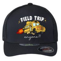 Field Trip Anyone Field Day Teacher Student School Funny Bus Flexfit Unipanel Trucker Cap