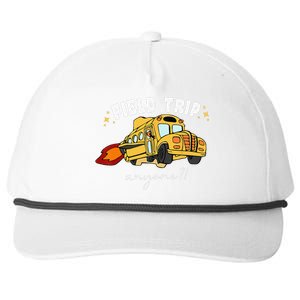 Field Trip Anyone Field Day Teacher Student School Funny Bus Snapback Five-Panel Rope Hat