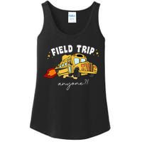 Field Trip Anyone Field Day Teacher Student School Funny Bus Ladies Essential Tank