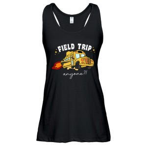 Field Trip Anyone Field Day Teacher Student School Funny Bus Ladies Essential Flowy Tank