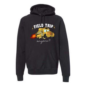 Field Trip Anyone Field Day Teacher Student School Funny Bus Premium Hoodie