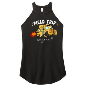 Field Trip Anyone Field Day Teacher Student School Funny Bus Women's Perfect Tri Rocker Tank