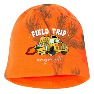 Field Trip Anyone Field Day Teacher Student School Funny Bus Kati - Camo Knit Beanie