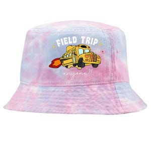 Field Trip Anyone Field Day Teacher Student School Funny Bus Tie-Dyed Bucket Hat