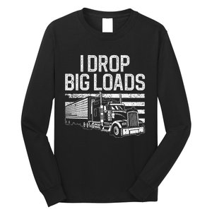 Funny Trucker Art Trucking Truck Driver Long Sleeve Shirt